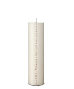 Kalenderljus 1-24 – Blockljus med bruna siffror